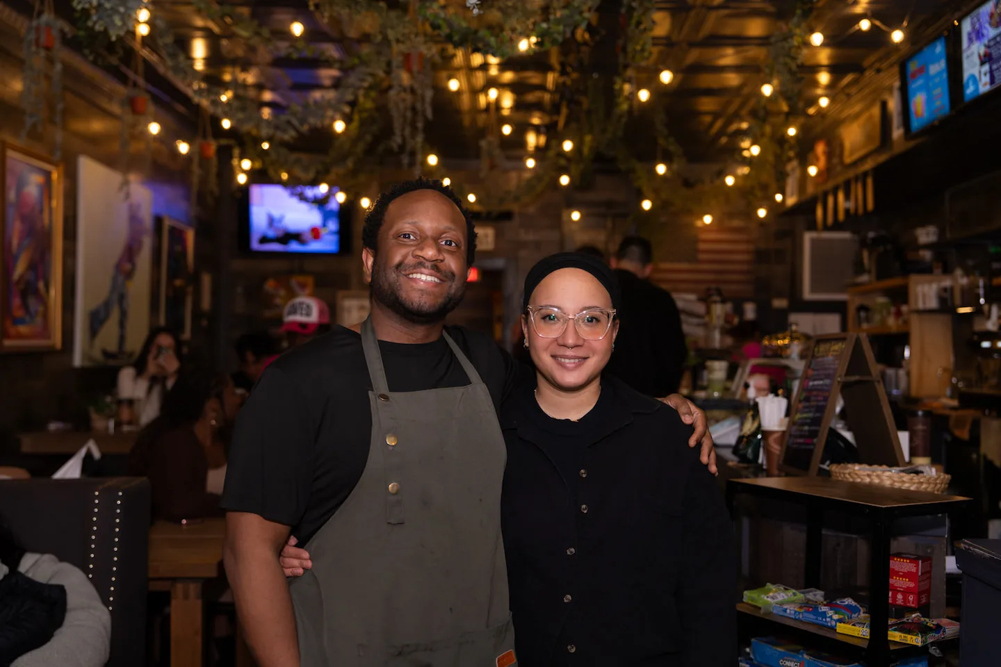 Amanda and Sébastien Osnard, owners of My Town's Café